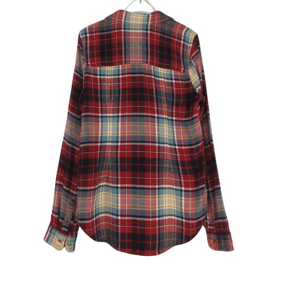 American Eagle Ahh-mazingly Soft Red Plaid Flannel Button Down Shirt XS - Picture 2 of 5
